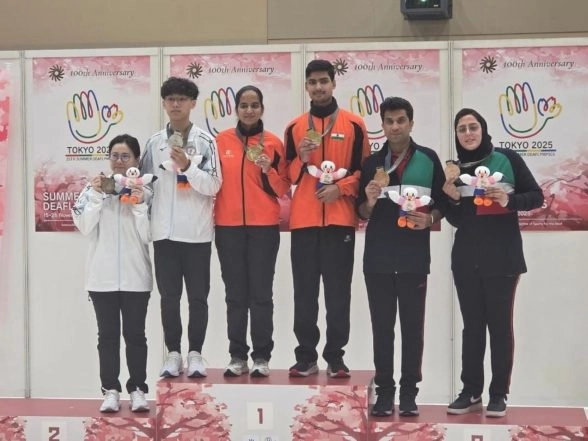 Sports News | Deaflympics 2025 Tokyo: Abhinav Deshwal, Pranjali Dhumal Clinch Air Pistol Mixed Team Gold