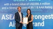 Business News | Cebu Pacific Named Strongest Asean Airline Brand by Brand Finance