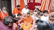 Business News | Mahamandaleshwar Kailashanand Giri Met Devotees at RPS 12th Avenue, Faridabad