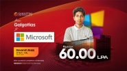 Business News | Galgotias University Student Secures 60 LPA at Microsoft
