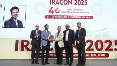 Business News | Rheumatologist from Kauvery Hospital Honoured with the Prestigious Kolkon Oration for Community Service