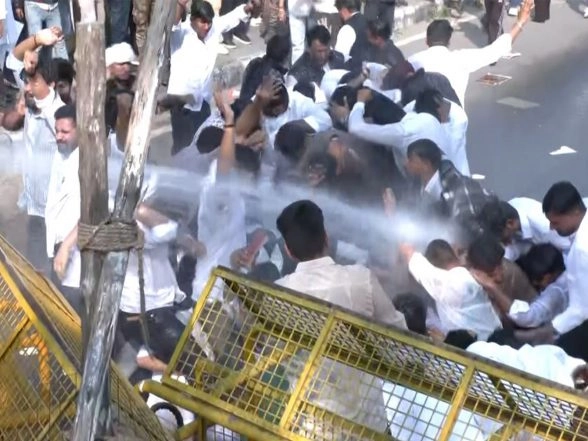 India News | Rajasthan: Youth Congress Stages Protest in Jaipur over 'vote Chori', Joblessness