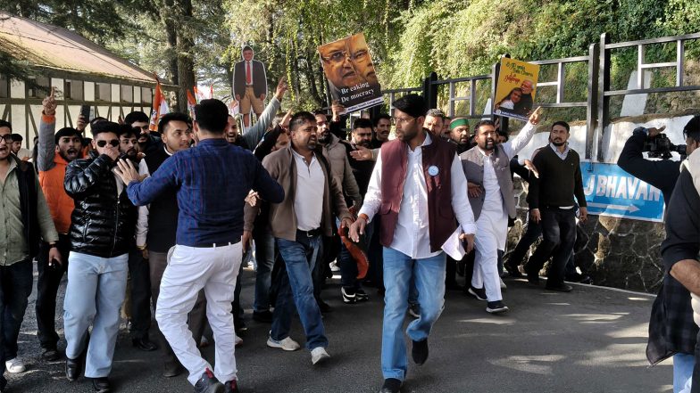India News | Youth Congress Stages 'Raj Bhawan Gherao' in Shimla, Alleges Nationwide 'vote Theft'