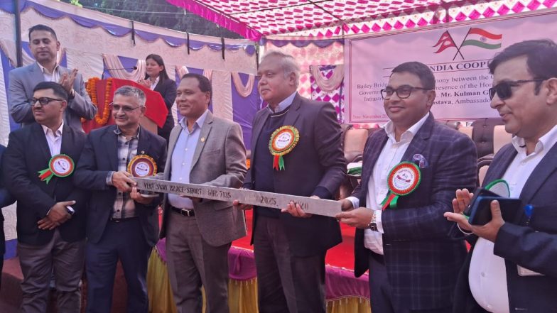 World News | India Hands over a 70-meter Modular Bridge and Launching Tools to Nepal in Hetauda, Bolstering Post-disaster Connectivity