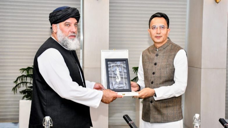 World News | MoS Jitin Prasada Meets Afghan Trade Minister Azizi, Discusses Strengthening Bilateral Trade, Economic Cooperation