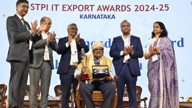 Business News | B.V. Naidu Honoured with the First STPI Commendation Award for Outstanding Contributions to India's Technology & Innovation Ecosystem
