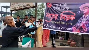 India News | Majuli Artist Uses Pantomime Art to Demand Justice for Zubeen Garg, Promotes Social Awareness