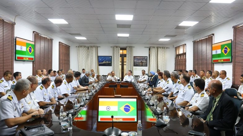 World News | Brazilian Delegation Visits Naval Headquarters, Holds Discussions on Enhancing Bilateral Training Cooperation