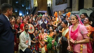 World News | Indian Diaspora in Johannesburg Give Cultural Welcome to Prime Minister Narendra Modi