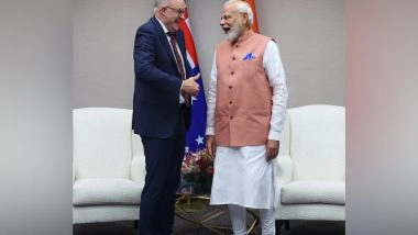 World News | PM Modi Meets Australian Counterpart Albanese on Sidelines of G20 Summit, Pledges Deeper India-Australia Strategic Cooperation