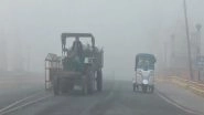 India News | UP: Moradabad Wakes Up to Thick Fog Amid Slight Temperature Dip; Commuters' Visibility Impacted