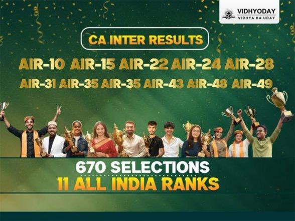 Business News | Vidhyoday Creates History In CA Results 2025