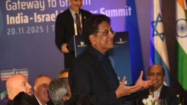 Business News | Piyush Goyal's Maiden Israel Visit Strengthen Ties with India in Tech, Trade, Agriculture