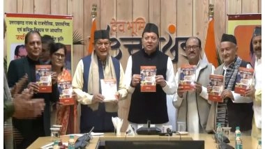 India News | Uttarakhand CM Dhami Releases Book Titled 'Uttarakhand State's New Political History' Authored by Jai Singh Rawat
