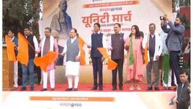 India News | Nadda, Mandaviya Flag off Unity March on Sardar Patel's 150th Birth Anniversary