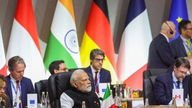 G20 Summit: PM Narendra Modi Pitches Global Cooperation, Disaster Resilience and Clean Energy at Session 2 Meet in Johannesburg
