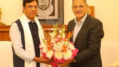 India News | Ladakh LG Kavinder Gupta Meets Union Minister Mansukh Mandaviya in New Delhi