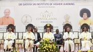 India News | Vice President CP Radhakrishnan Graces the 44th Convocation of Sri Sathya Sai Institute of Higher Learning in Puttaparthi
