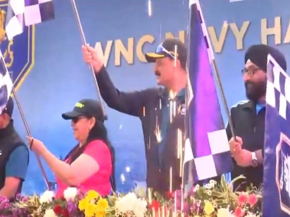 India News | Admiral Dinesh K Tripathi Flags off  WNC Navy Half Marathon 2025 in Mumbai