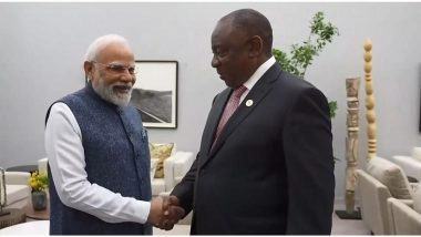 World News | PM Modi Holds Bilateral Meeting with South African President Ramaphosa on G20 Sidelines in Johannesburg