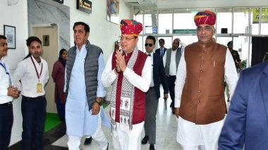 India News | Uttarakhand CM Inaugurates Second Floor of All India Uttarakhand Dharamshala Ashram in Rajasthan