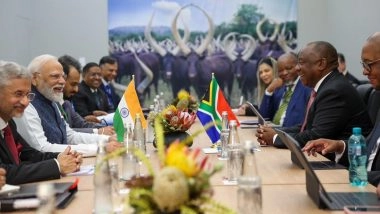 World News | G20: PM Modi, S Africa's Prez Ramaphosa Deepen Strategic Ties; Push Tech, Trade and Global South Cooperation