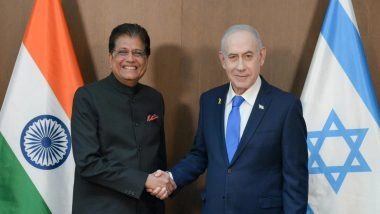 Business News | Piyush Goyal Meets Israeli PM Netanyahu; India-Israel FTA Talks Gain Momentum, Innovation Partnership on Cards