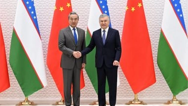 World News | Uzbekistan's President Meets China's FM, Discusses Afghanistan Security, Bilateral Cooperation