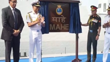 India News | Anti-Submarine Warfare Shallow Water Craft INS Mahe Commissioned into Indian Navy