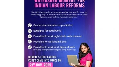 Business News | New Labour Codes Vow to Make India's Workplaces Safer, Fairer, Equitable for Women