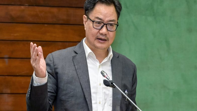 India News | Parliament Winter Session: Union Minister Kiren Rijiju to Hold All-party Meeting on Nov 30