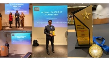Business News | AVP Infracon Limited CMD & CEO Mr. D. Prasanna Honoured at the Global Leadership Awards 2025, University of Oxford