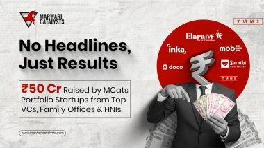 Business News | Funding News: Rs. 50 Cr Raised by Marwari Catalysts Portfolio Startups from Top VCs, Family Offices & HNIs