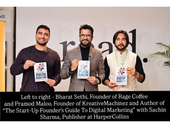 Business News | Founder-to-Founder Talk: Bharat Sethi & Pramod Maloo Decode 'The Start-up Founder's Guide to Digital Marketing' at Kunzum Delhi with HarperCollins
