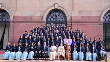 India News | Officer Trainees of Indian Revenue Service, Customs and Indirect Taxes, Call on President Murmu