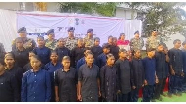 India News | Chhattisgarh: 28 Naxals, Including DVC Leader Surrender Before Police in Narayanpur