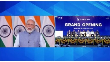 Business News | PM Modi Inaugurates India's First Global MRO Facility of Safran in Hyderabad