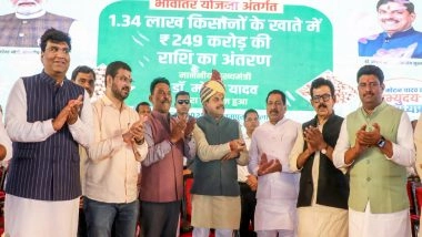 India News | MP CM Mohan Yadav Transfers Rs 249 Crores to 1.34 Lakh Soybean-producing Farmers Under Bhavantar Yojana