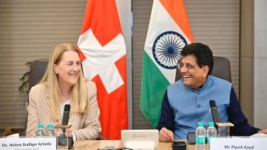 Business News | India, Switzerland Discuss Pharma & Biotech Collaboration as Piyush Goyal Meets Swiss State Secretary for Economic Affairs