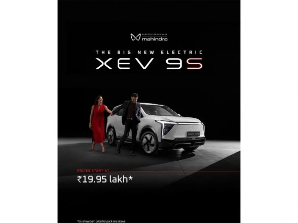 Business News | Mahindra Launches XEV 9S Electric 7-seater SUV at Rs 19.95 Lakh