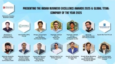 Business News | Presenting the Indian Business Excellence Awards 2025 & Global Titan: Company of the Year 2025