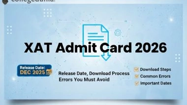 Business News | XAT Admit Card 2026: Release Date, Download Process, and Errors You Must Avoid