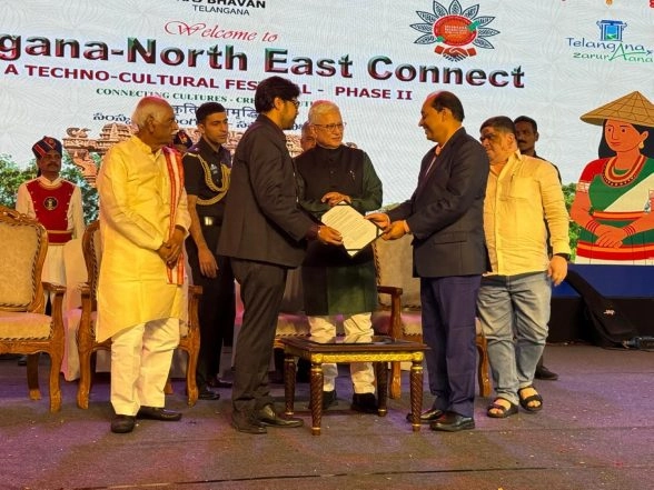 India News | Telangana Governor Felicitates AGMC's Dr Shankar Chakraborty at Techno-Cultural Festival in Hyderabad