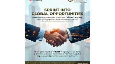 Business News | SRM University-AP Partners with South Korean Startup Callus Company to Launch Global Internship SPRINT Program