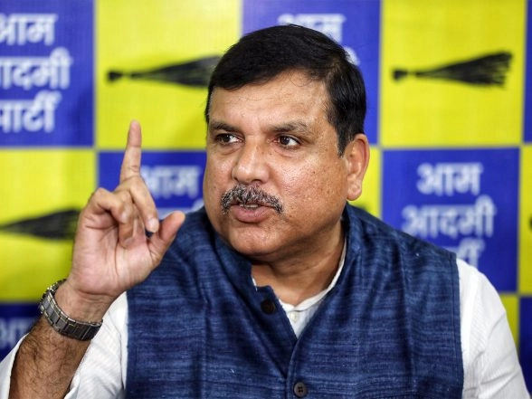 India News | AAP's Sanjay Singh Holds Roadshow in Naraina Area, Urges People to Support, Elect Party Candidate