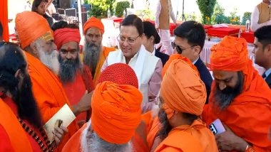 India News | Uttarakhand CM Holds Meeting with Saints of Akharas to Discuss Preparations for 2027 Kumbh Mela