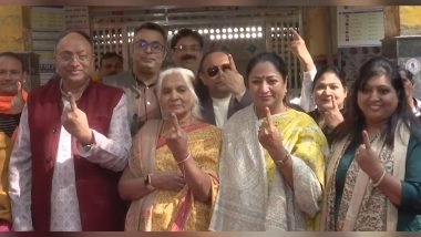 India News | Delhi CM Rekha Gupta Casts Vote in MCD Bypolls, Urges Electors to Vote