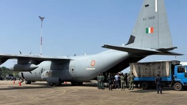 World News | Operation Sagar Bandhu: IAF C-130J Lands in Colombo as India Amps Up Rescue and Relief Operations