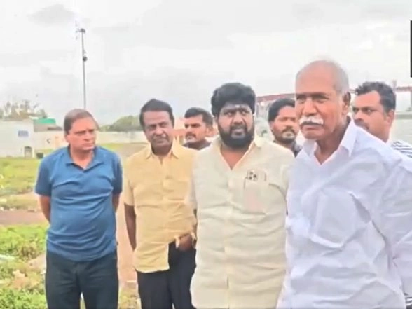 India News | Cyclone Ditwah: Puducherry CM N Rangaswamy Reviews Situation at Uppalam Harbour Beach