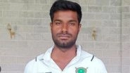 Akash Kumar Choudhary Scores Fastest-Ever Fifty in First-Class Cricket, Hits Eight Sixes in a Row During Meghalaya vs Arunachal Pradesh Ranji Trophy 2025-26 Match (Watch Video) Akash Kumar Choudhary Scores Fastest-Ever Fifty in First-Class Cricket, Hits Eight Sixes in a Row During Meghalaya vs Arunachal Pradesh Ranji Trophy 2025-26 Match (Watch Video)